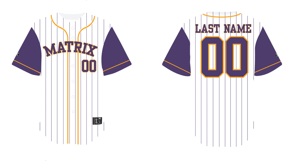 MATRIX SUBLIMATED UNIFOTMS 2025 PIN STRIPE FULL BUTTON