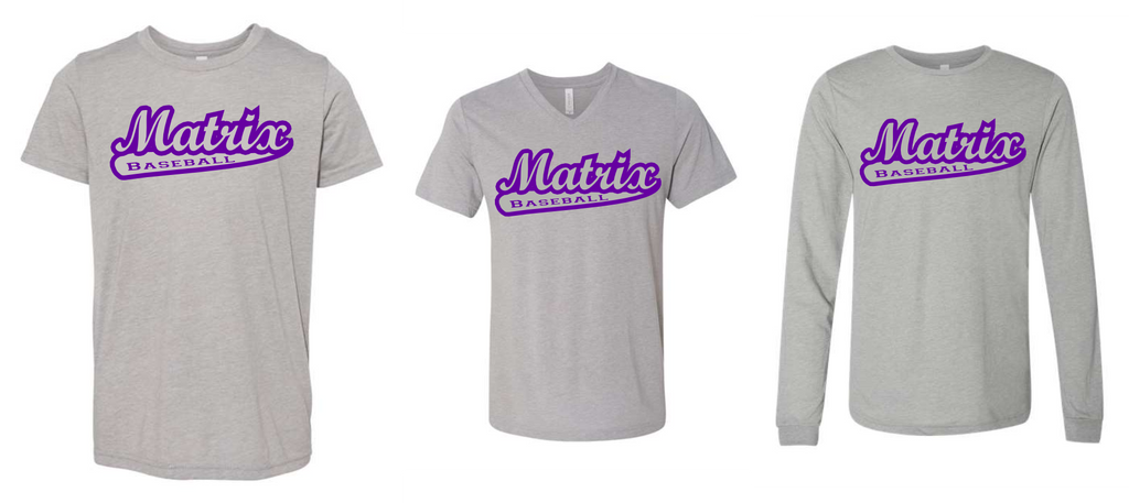 MATRIX BASEBALL FANWEAR 2025 BELLA CANVAS LOGO 1