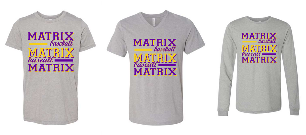 MATRIX BASEBALL FANWEAR 2025 BELLA CANVAS LOGO 2