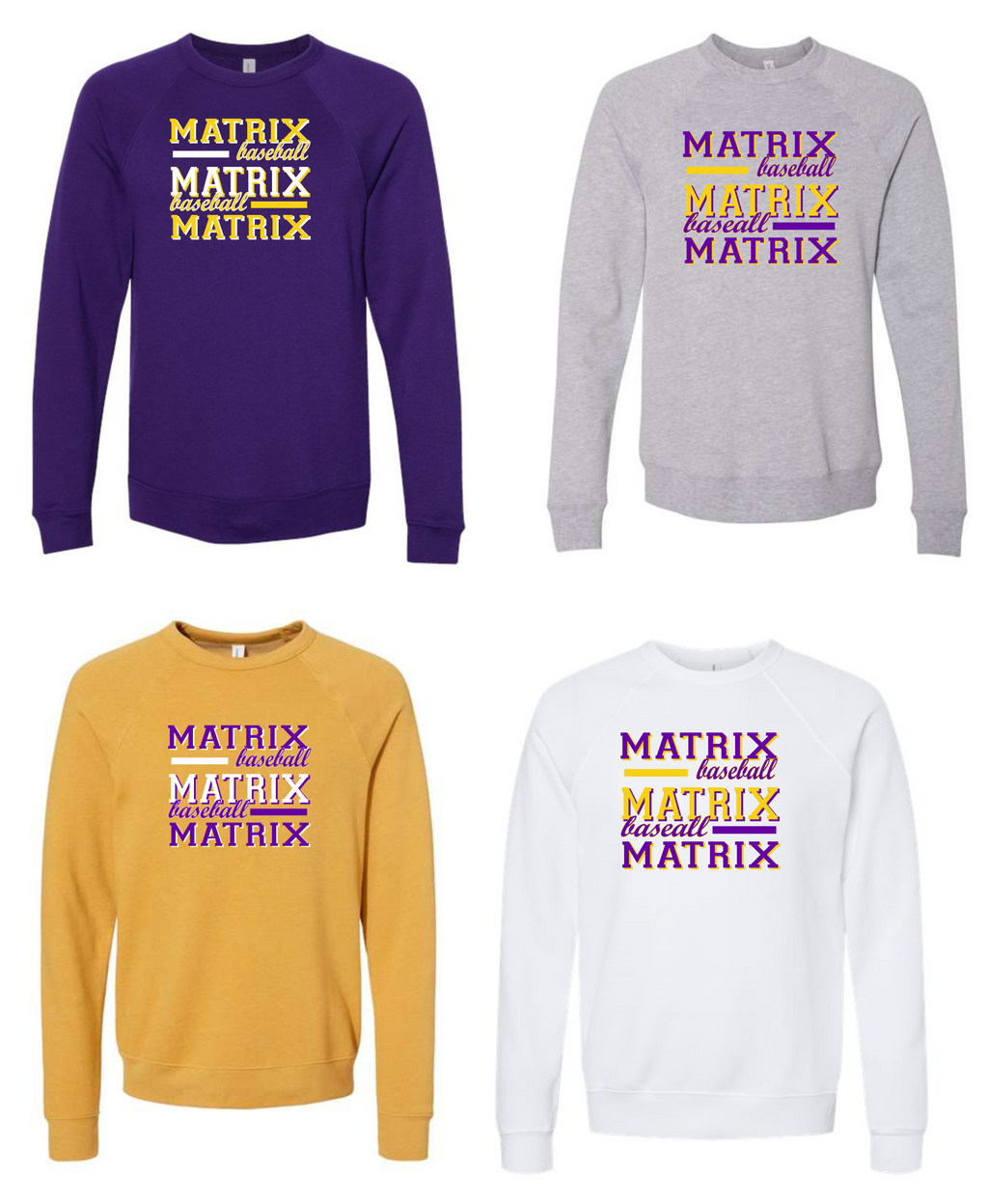 MATRIX BASEBALL FANWEAR 2025 BELLA CANVAS OUTERWEAR LOGO 2