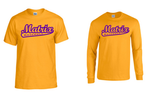 MATRIX BASEBALL FANWEAR 2025 GOLD COTTON LOGO 1