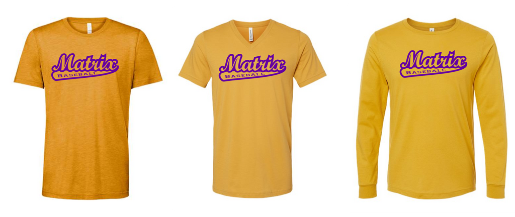 MATRIX BASEBALL FANWEAR 2025 BELLA CANVAS LOGO 1