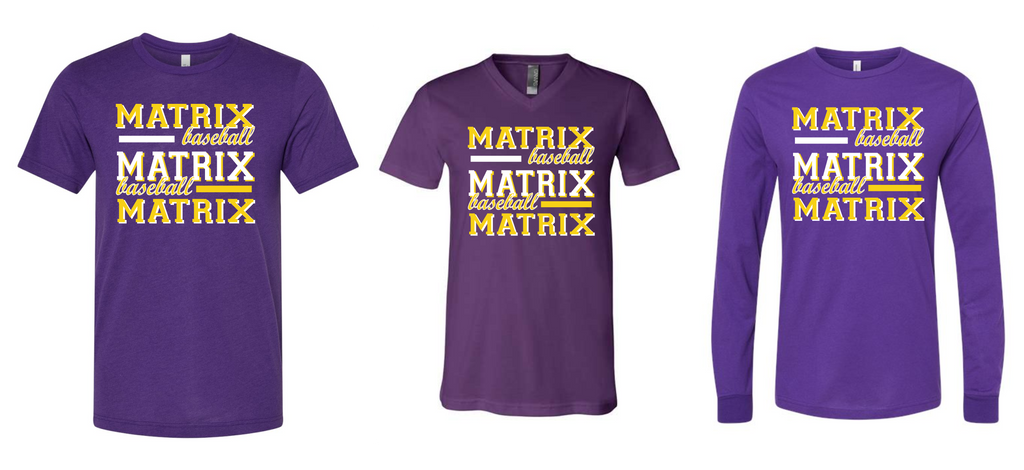 MATRIX BASEBALL FANWEAR 2025 BELLA CANVAS LOGO 2