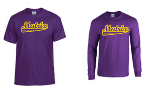 MATRIX BASEBALL FANWEAR 2025 PURPLE COTTON LOGO 1