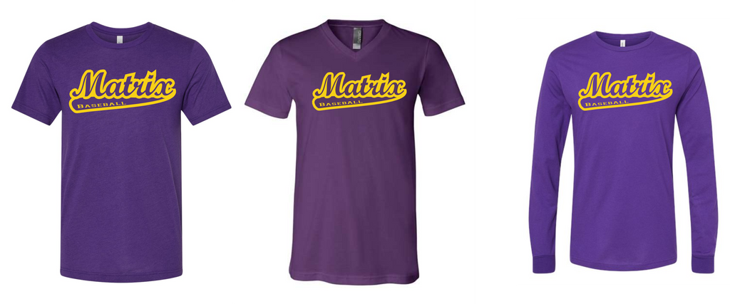 MATRIX BASEBALL FANWEAR 2025 BELLA CANVAS LOGO 1