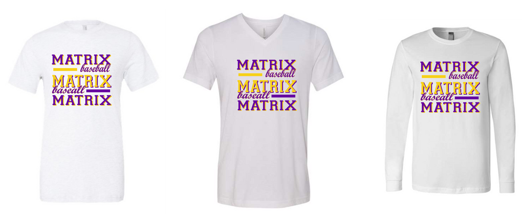 MATRIX BASEBALL FANWEAR 2025 BELLA CANVAS LOGO 2